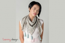 Silk scarf TIMESQUARE -  DUSTY CAI